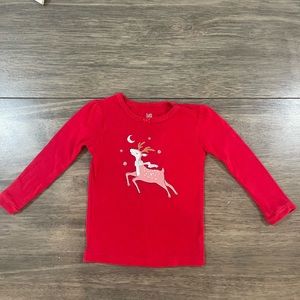 Baby Christmas Long Sleeve Shirt Carters Just One You Reindeer 18Month Pre Owned